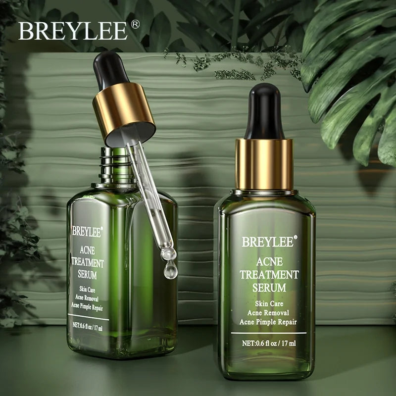 BREYLEE Acne Treatment Serum Facial Essence Liquid Shrink Pores   Acne Removal Repair Serum17ml